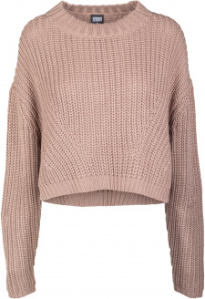 Ladies Wide Oversize Sweater taupe