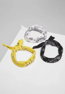 Multicolor Bandana 3-Pack black+yellow+white