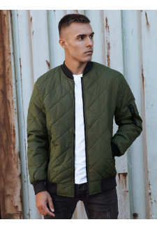 Men's quilted bomber jacket green TX4848