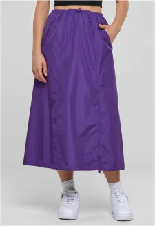 Ladies Ripstop Parachute Midi Skirt realviolet