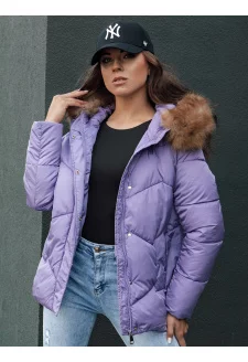 Women's winter jacket with a hood WAYWARD purple Dstreet TY4489
