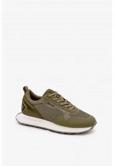 Sneakersy Męskie Na Platformie Big Star RR174360 Hi-Poly System Khaki