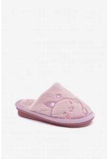 Kapcie Dziecięce Z Futerkiem Fioletowe Norene