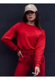 Women's classic sweatshirt CASUALVIBE red Dstreet BY1304