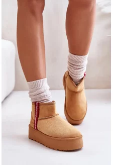 Women's Insulated Platform Snow Boots Camel Lomessa