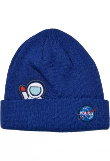 NASA Embroidery Beanie Kids royal