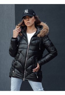 Women's winter jacket with a hood WINTERCHIC black Dstreet TY4455