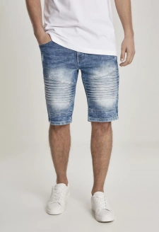 Biker Denim Shorts lt.sand blue