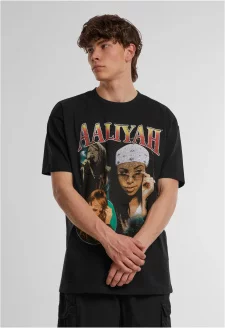 Aaliyah Retro Oversize Tee black