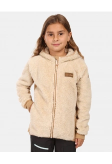 Dívčí chlupatá fleecová mikina s kapucí Kilpi NORKA-JG