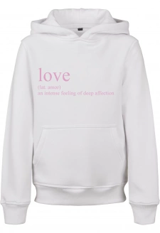 Kids Love Definition Hoody white