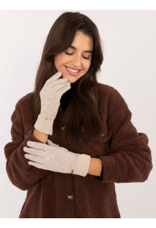 Beige women's gloves