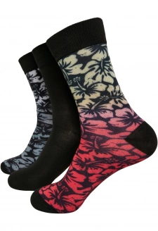 Flower Socks 3-Pack black/grey/red