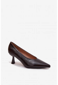 Lakierowane Czółenka Na Szpilce Czekoladowe Gavrielle