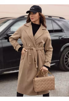 Women's oversized coat CAMELLYN long camel Dstreet NY0743