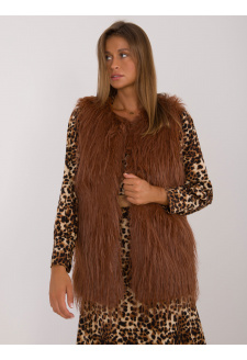 Light brown fur vest with lining