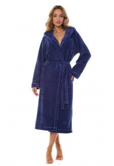 Night Long Bathrobe Navy Navy