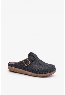 Men's Slippers with Buckle Prophylactic Slip-ons Inblu Graphite
