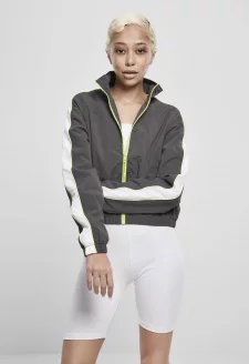 Ladies Short Piped Track Jacket darkshadow/electriclime