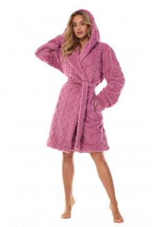 Geo Short Bathrobe Cherry Cherry