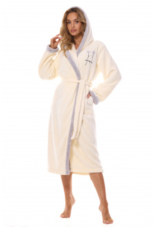 Tess Long Bathrobe Ecru Ecru