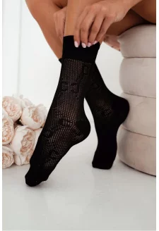 Women's Openwork Socks CC Black