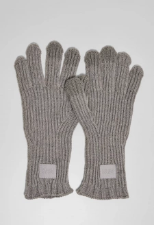 Knitted Wool Mix Smart Gloves heathergrey