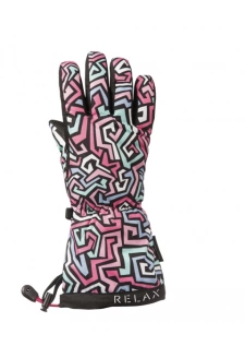 DĚTSKÉ LYŽAŘSKÉ RUKAVICE RELAX PUZZY RR15T pink