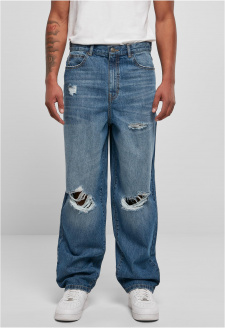 Distressed 90‘s Jeans mid deepblue destroyed washed