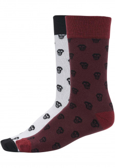 Skull Allover 2-Pack burgundy/white