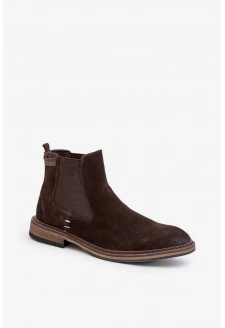 Men's Suede Chelsea Ankle Boots Big Star OO174155 Brown