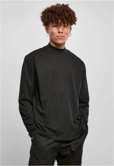 Heavy Boxy Mock Neck Longsleeve black