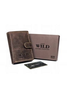Always Wild Tmavě hnědá pánská kožená peněženka A127