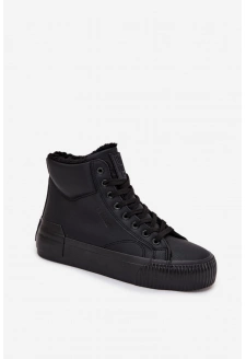 Ocieplane Trampki Damskie Na Platformie Big Star OO274796 Czarne