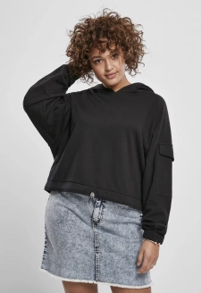 Ladies Short Worker Hoody black