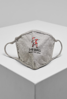 Dabbing Christmas Face Mask heather grey