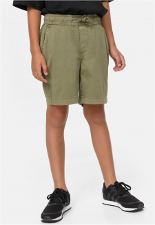 Boys Strech Twill Joggshorts olive