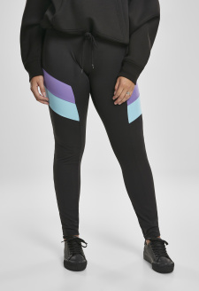 Ladies Color Block Leggings black/ultraviolet