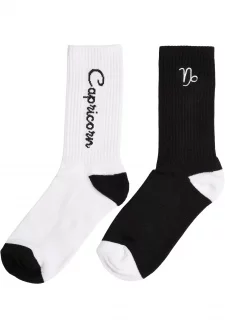 Zodiac Socks 2-Pack black/white capricorn