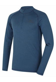 Pánský merino termotriko Husky Merow zip M blue