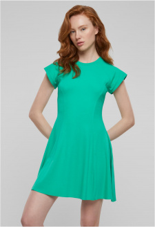 Ladies Skater Rib Dress ferngreen