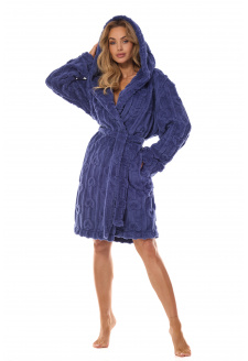 Carina Short Bathrobe Navy Navy