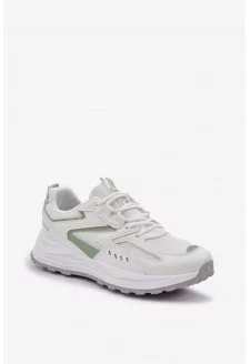 Buty Sportowe Damskie Big Star NN274A095 HI-POLY SYSTEM Biało-Zielone