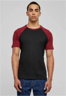 Raglan Contrast Tee blk/burgundy