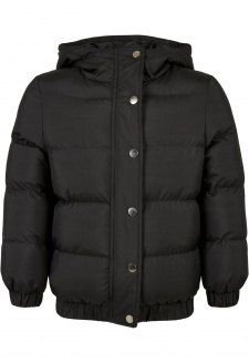 Girls Hooded Puffer Jacket black