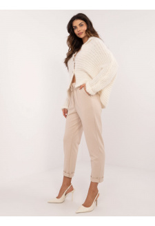 Beige straight pants