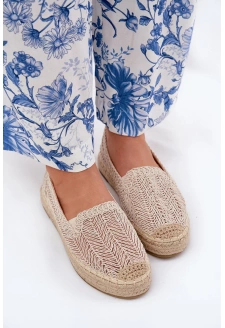 Espadryle Damskie Na Platformie Vinceza 17392 Beżowe