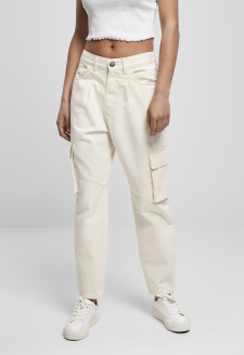 Ladies Ballon Fit Cargo Twill Pants whitesand