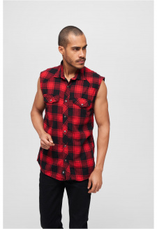 Checkshirt Sleeveless red/black