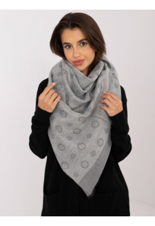 Gray patterned women's scarf